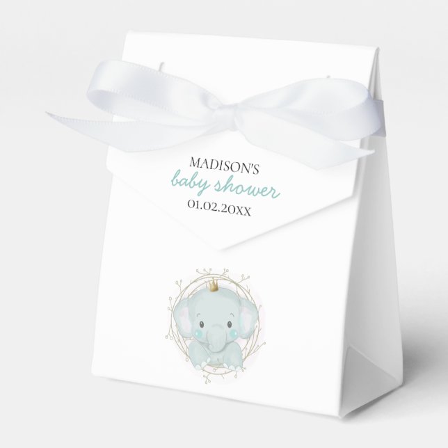 A Little Elephant Boy baby shower  Favour Box (Front Side)