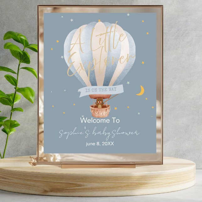 A Little Explorer Hot Air Balloon Welcome Sign (Creator Uploaded)
