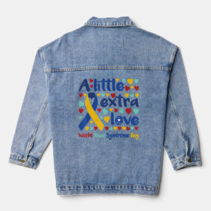 A Little Extra Love World Down Syndrome Day Ribbon Denim Jacket