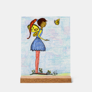 A little fairy and butterfly acrylic sign