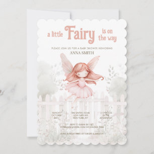 "A Little Fairy is on the Way" Baby Shower Invitation
