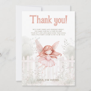 "A Little Fairy is on the Way" Baby Shower Thank You Card