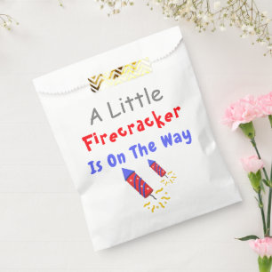 A Little Firecracker Is On The Way Favour Bag