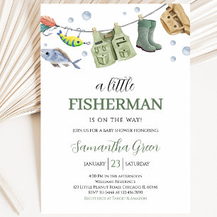 A Little Fisherman Baby Shower Invitation