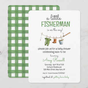 A Little Fisherman Baby Shower Invitation