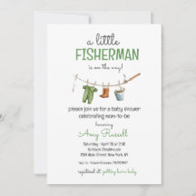 A Little Fisherman Baby Shower Invitation