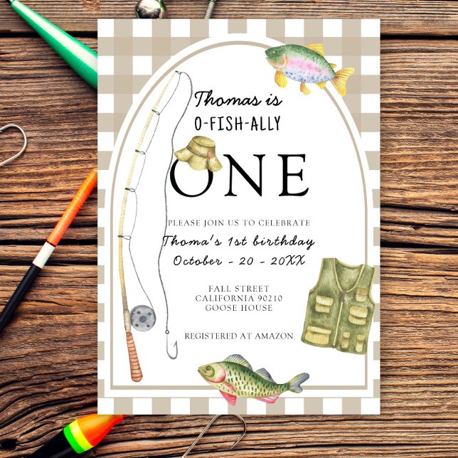 A little Fisherman Birthday Party Invitation (Creator Uploaded)