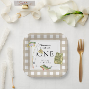 A little Fisherman Birthday Party Paper Plate