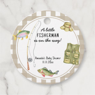A little fisherman is on the way Baby Shower Favour Tags