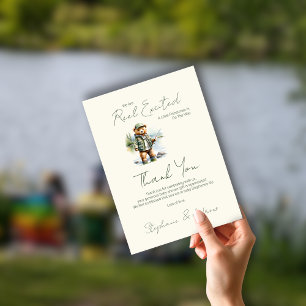 A Little Fisherman Is On The Way  Baby Shower Thank You Card