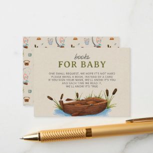 A Little Fisherman Script Books For Baby Shower Enclosure Card