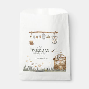 A Little Fisherman Watercolor Baby Shower Favour Bag