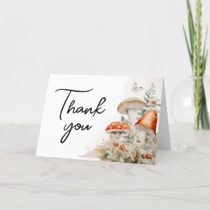 A Little Fungi Enchanted Mushroom Baby Shower Thank You Card