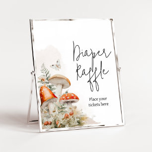 A Little Fungi Enchanted Mushroom Diaper Raffle Poster