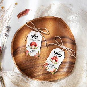 a Little Fungi Mushroom Butterfly Moth Baby Shower Gift Tags