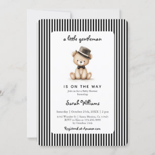 A little Gentleman Baby Shower Boy Invitation