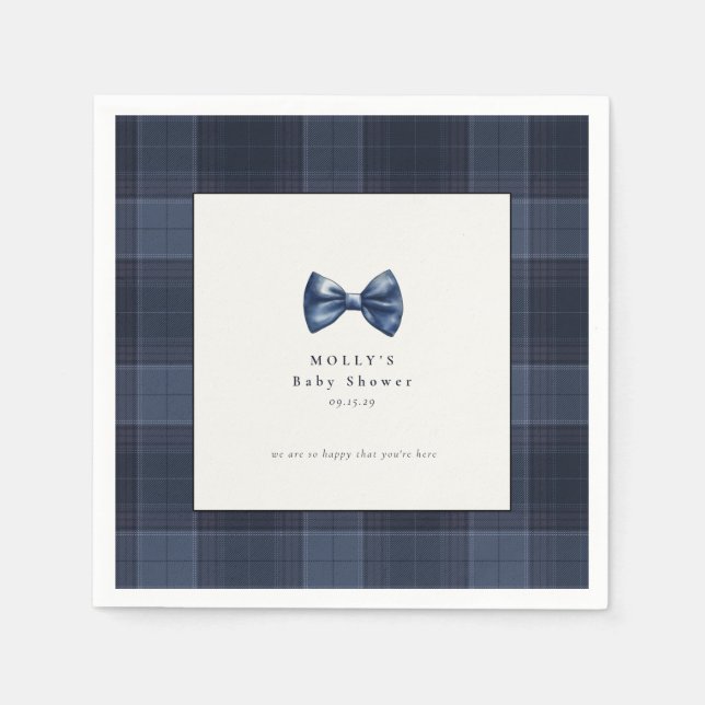 A Little Gentleman is on his way Baby Shower  Napkin (Front)