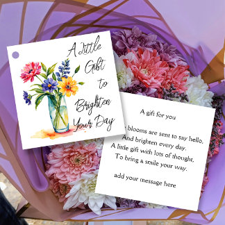 A Little Gift to Brighten Your Day | Floral Gift E Favour Tags
