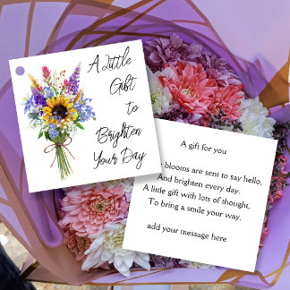 A Little Gift to Brighten Your Day | Floral Gift E Favour Tags