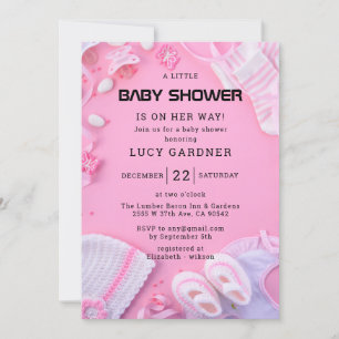  A Little Girl Baby Shower Invitation