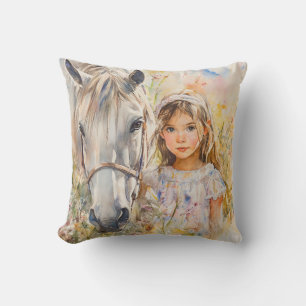 A Little Girl with a Horse Cushion