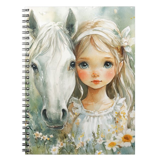 A Little Girl with a Horse Notebook (Front)