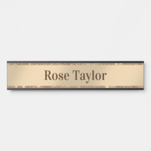 A little Glitter Rose Gold Door Sign