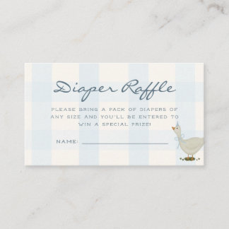 A Little Goose Boy Baby Shower Diaper Raffle Enclosure Card