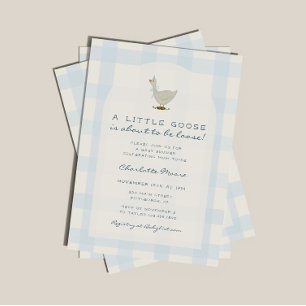 A Little Goose Boy Baby Shower Invitation
