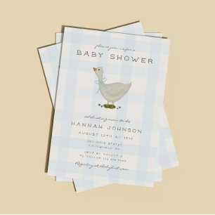 A Little Goose Boy Baby Shower Invitation