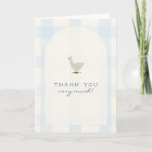 A Little Goose Boy Baby Shower Thank You Cards