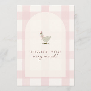 A Little Goose Girl Baby Shower Thank You Card