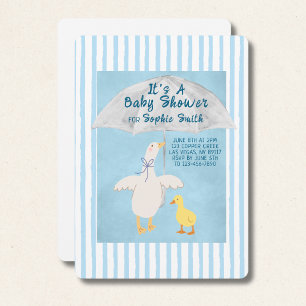 A Little Goose Is On The Way Its A Baby Shower Invitation