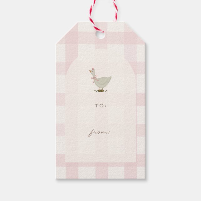 A Little Goose Pink Gift Tags (Front)