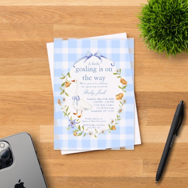 A little gosling blue acrylic invitations (Insitu (Invitation Card))