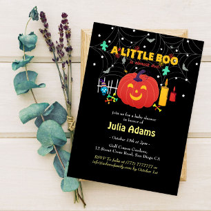 A little Halloween baby boo shower  Invitation