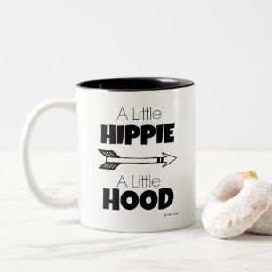 A LITTLE HIPPIE A LITTLE HOOD Two-Tone COFFEE MUG
