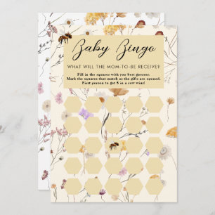 A Little Honey Baby Shower Baby Bingo Card