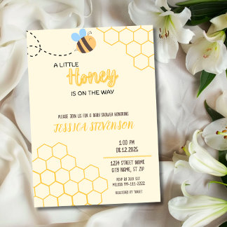 A Little Honey Baby Shower Inivtation Invitation