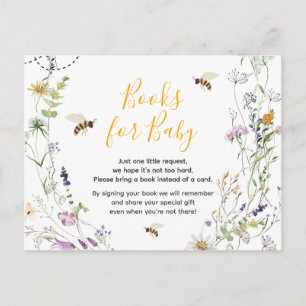 A Little Honey Bee Baby Shower Books For Baby Postcard
