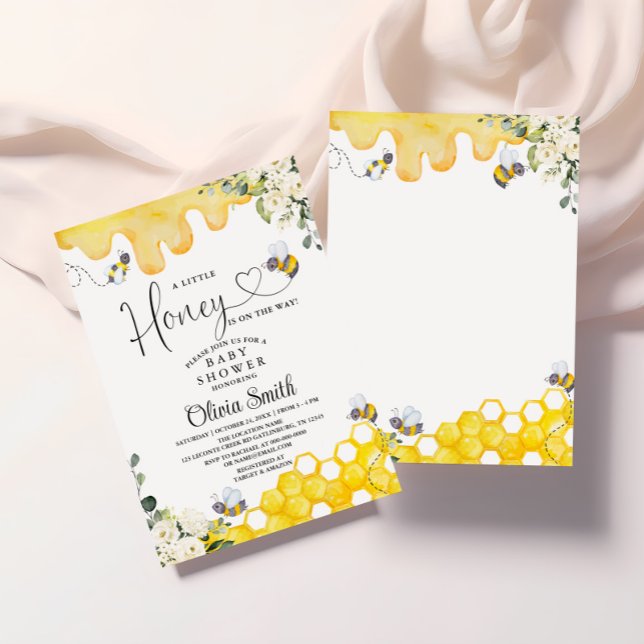 A Little Honey Bee Baby Shower Invitation (Creator Uploaded)