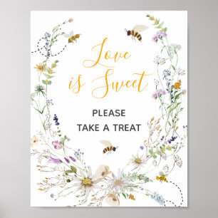 A Little Honey Bee Baby Shower Love is Sweet Poster