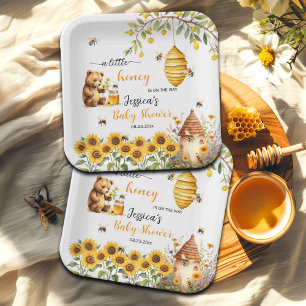 A Little Honey Bee Baby Shower Paper Plate