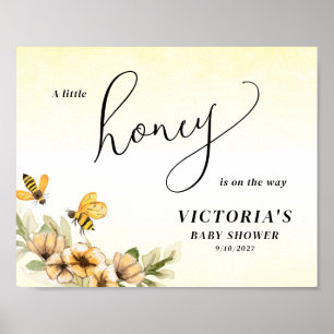 A little honey bee Baby Shower Poster