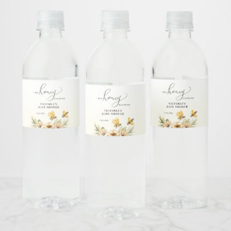 A little honey bee is on the way Baby Shower Water Bottle Label