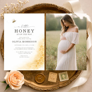 A Little Honey Bee Photo Baby Shower Invitation