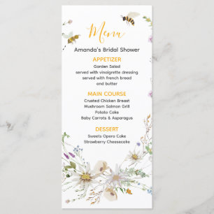 A Little Honey Bee Wildflower Baby Shower Menu