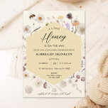 A little Honey Gender Neutral Baby Bee Baby Shower Invitation<br><div class="desc">My A little Honey Gender Neutral Baby Bee Baby Shower Invitation  is the perfect way to invite friends and family to a party! Elegant typography gives this design a very classic look,  perfect for a baby shower. Customise your copy by selecting personalise on the left side of card listing.</div>