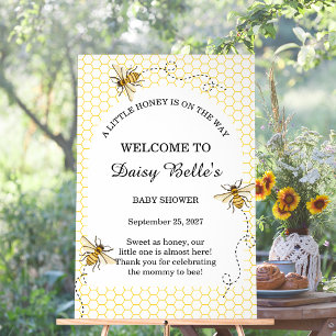 A little Honey Is On The Way Baby Shower Acrylic Sign