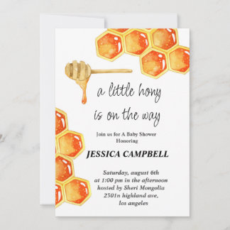A Little Honey Is on the Way - Baby Shower Invite